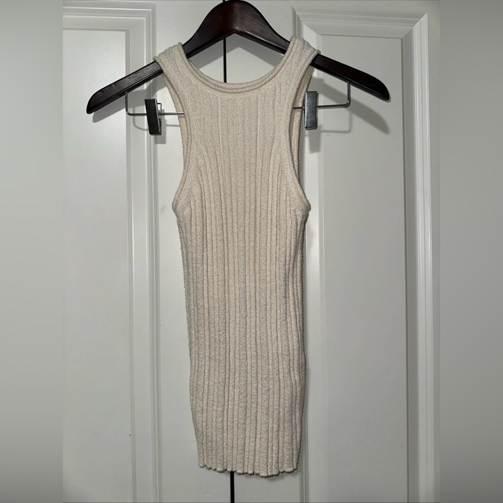 Anthropologie Ribbed Stretch Tank Top S